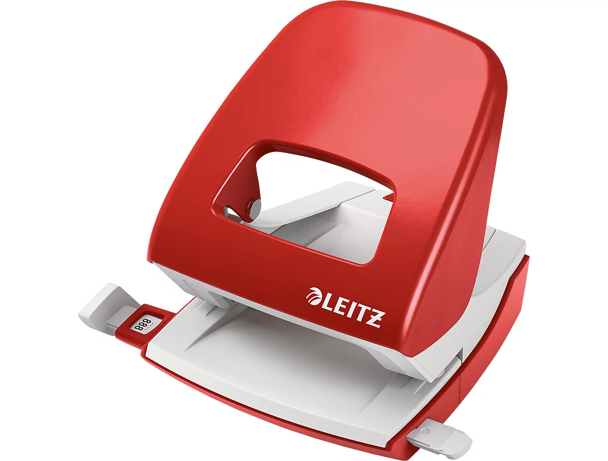 LEITZ® office punch NeXXt serie 5008, metal, rojo