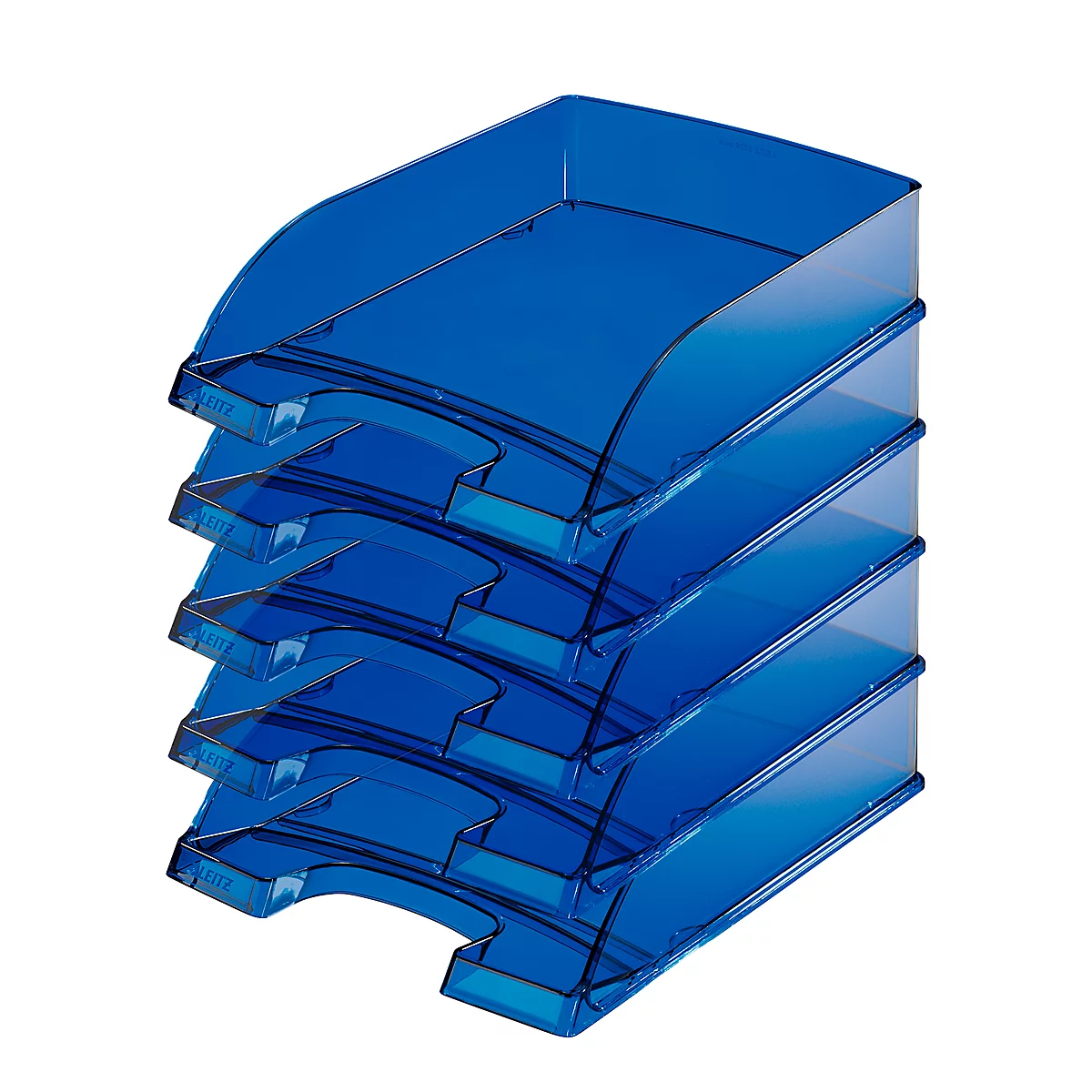 LEITZ® Opbergmand Standaard 5226, kunststof, 5 stuks, transparant blauw