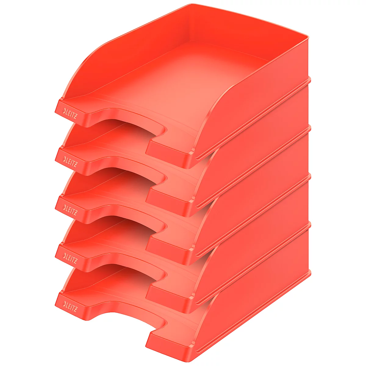 LEITZ® Opbergmand standaard 5227, kunststof, 5 stuks, licht rood
