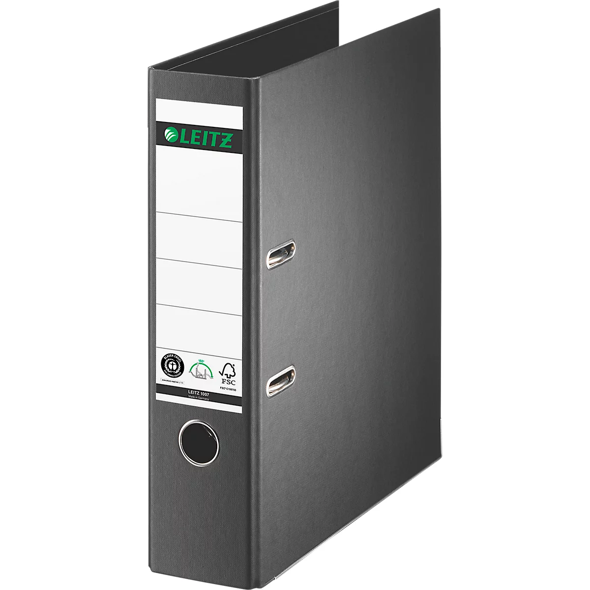 LEITZ® ordner 1007/1008, A4, rugbreedte 80 mm, 10 stuks, zwart