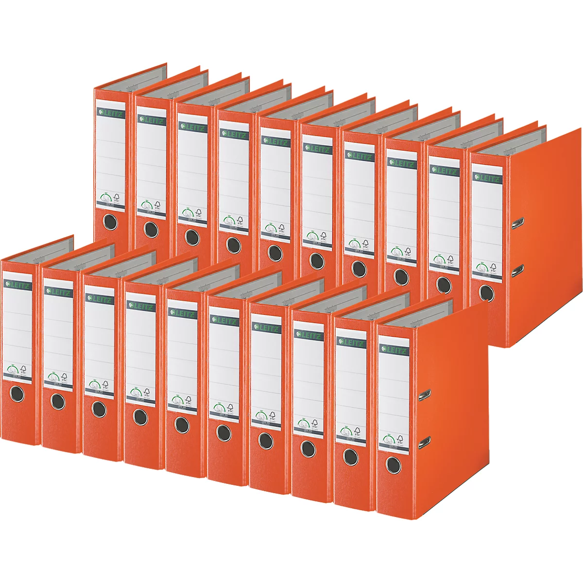 LEITZ® Ordner 1010, DIN A4, Rückenbreite 80 mm, 20 Stück, orange