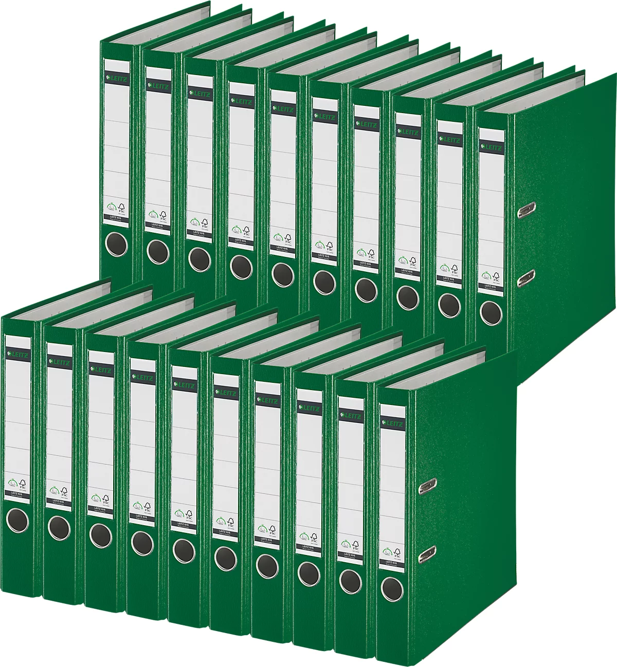 LEITZ® ordner 1015, A4, rugbreedte 52 mm, 20 stuks, groen