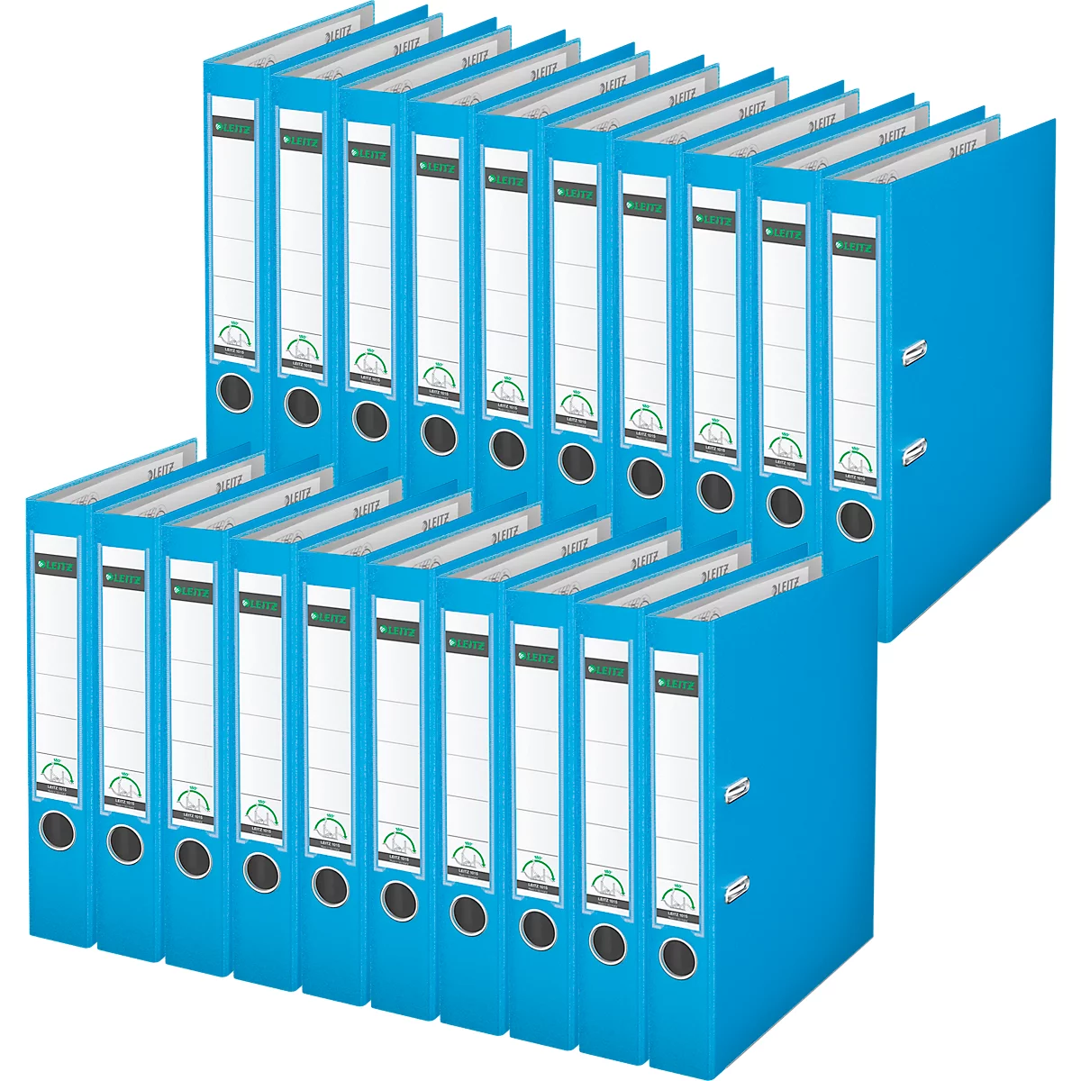 LEITZ® Ordner 1015, DIN A4, Rückenbreite 52 mm, 20 Stück, hellblau