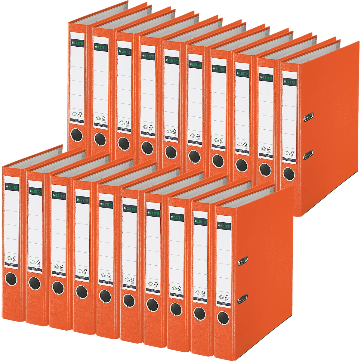 LEITZ® Ordner 1015, DIN A4, Rückenbreite 52 mm, 20 Stück, orange