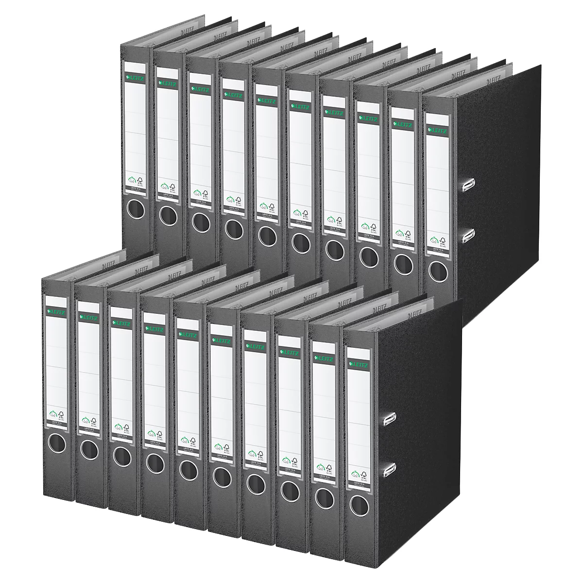 LEITZ® Ordner 1015, DIN A4, Rückenbreite 52 mm, 20 Stück, schwarz