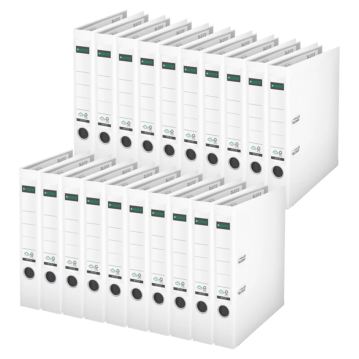 LEITZ® Ordner 1015, DIN A4, Rückenbreite 52 mm, 20 Stück, weiß