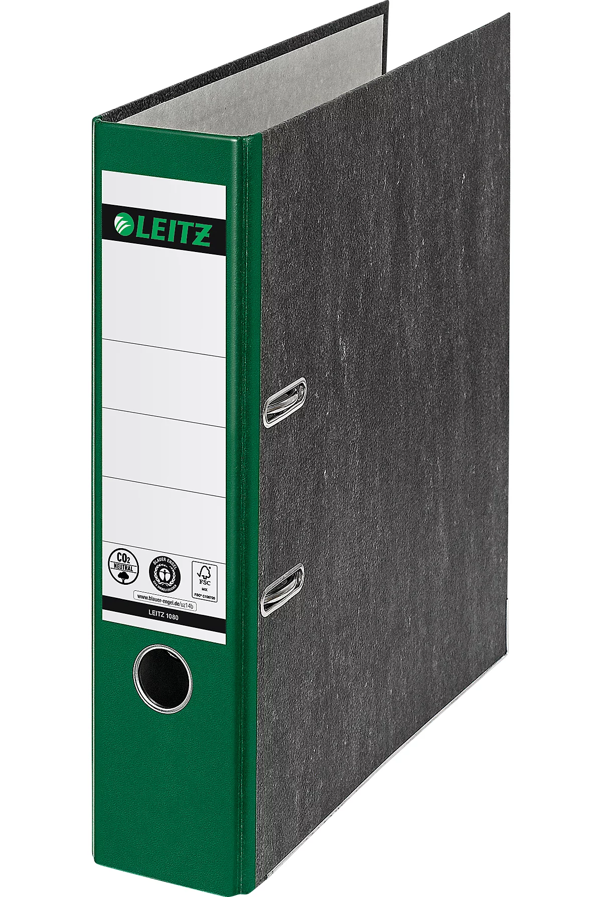 LEITZ® ordner 1080, A4, rugbreedte 80 mm, 20 stuks, groen