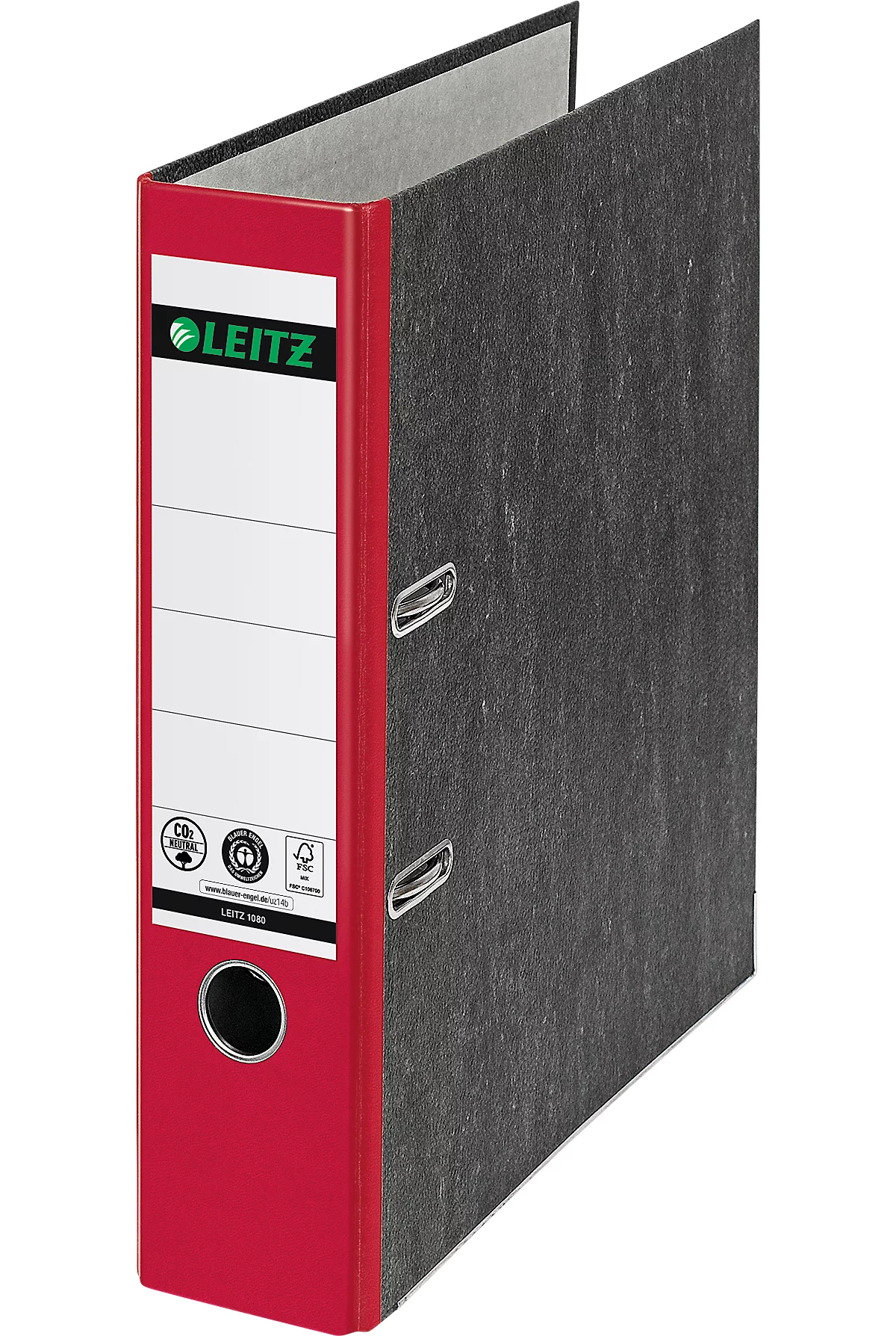 LEITZ® ordner 1080, A4, rugbreedte 80 mm, 20 stuks, rood