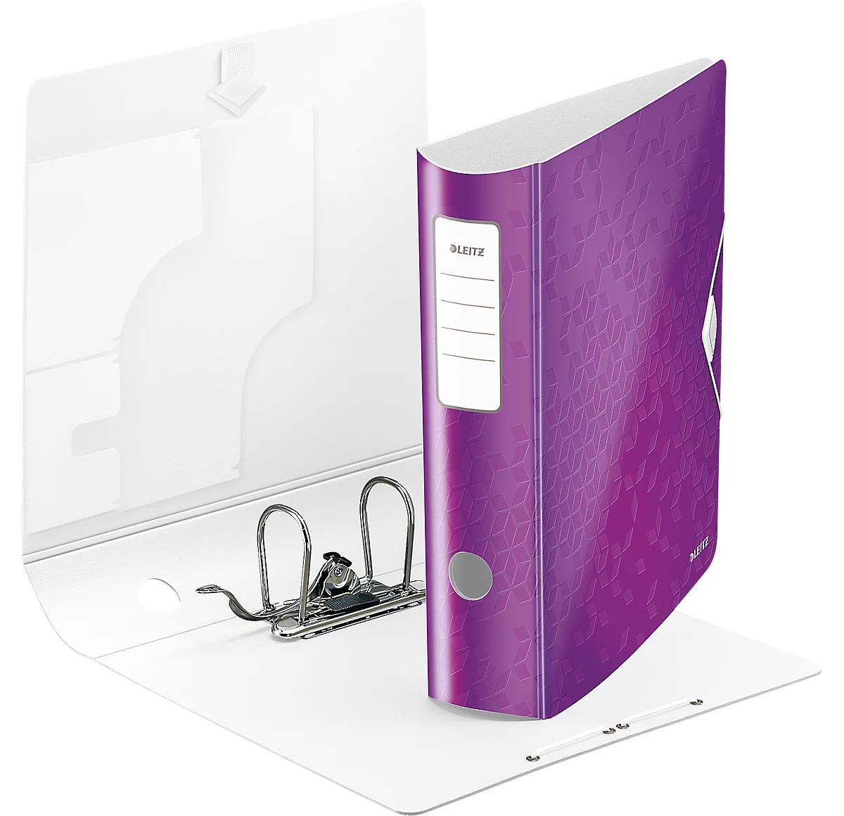 LEITZ® Ordner Active WOW, DIN A4, Rückenbreite 82 mm, 5 Stück, violett