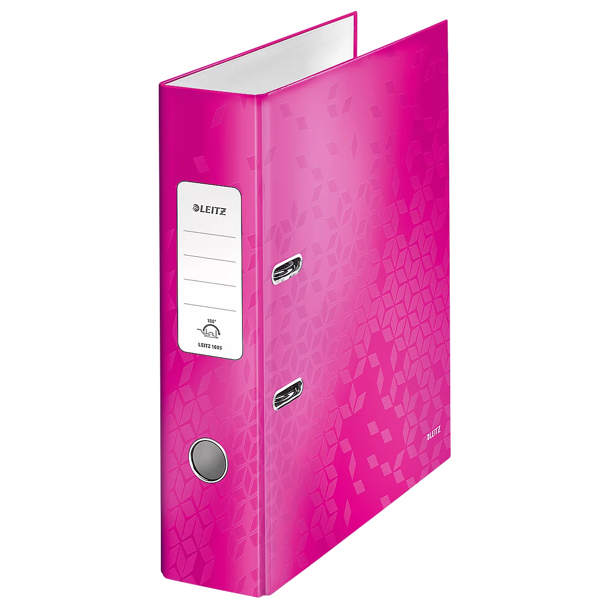 LEITZ® ordner WOW 1005, A4, rugbreedte 80 mm, roze