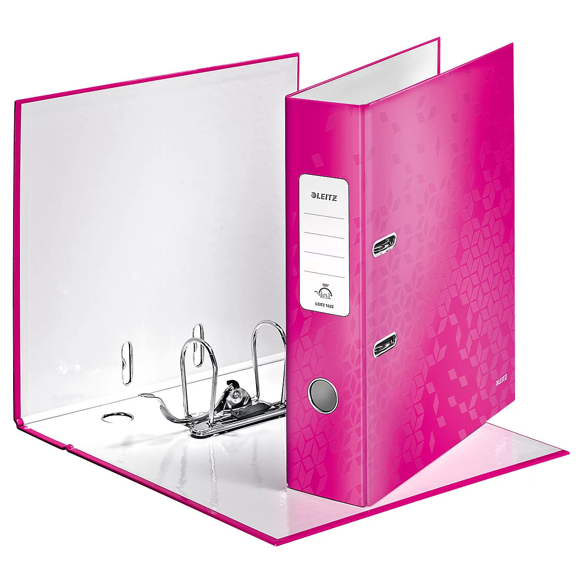 LEITZ® ordner WOW 1005, A4, rugbreedte 80 mm, roze