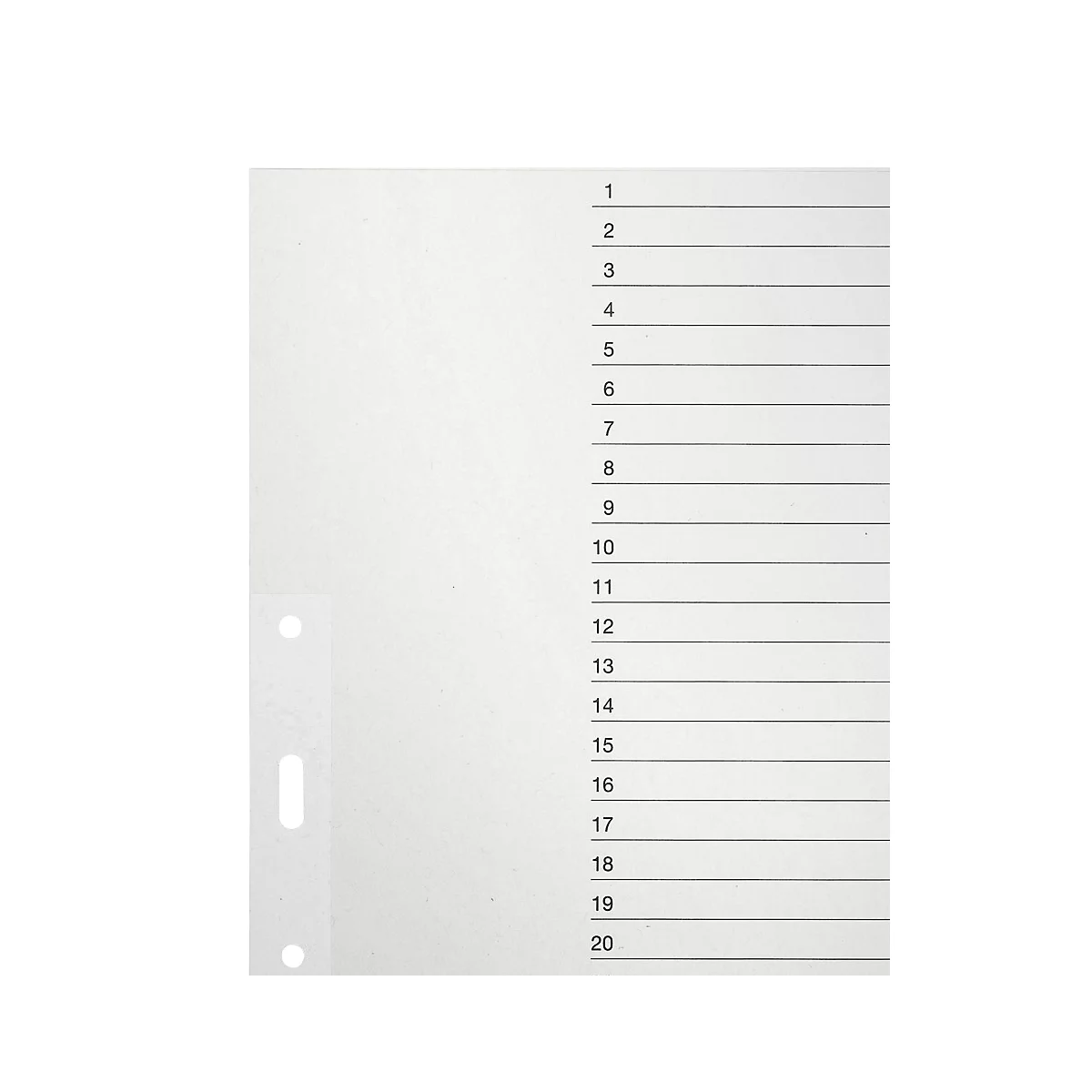LEITZ® papieren indexbladen, A4, nr. 1231 1-31 (31 bladen),