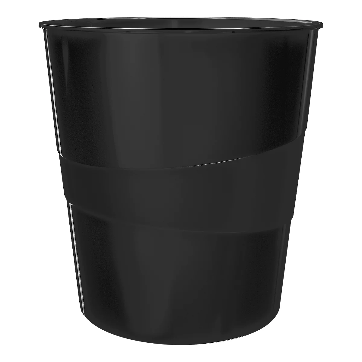 Leitz® Papierkorb Recycle, Volumen 15 l, stapelbar, CO2-neutral & zu 100% recycelbar, schwarz