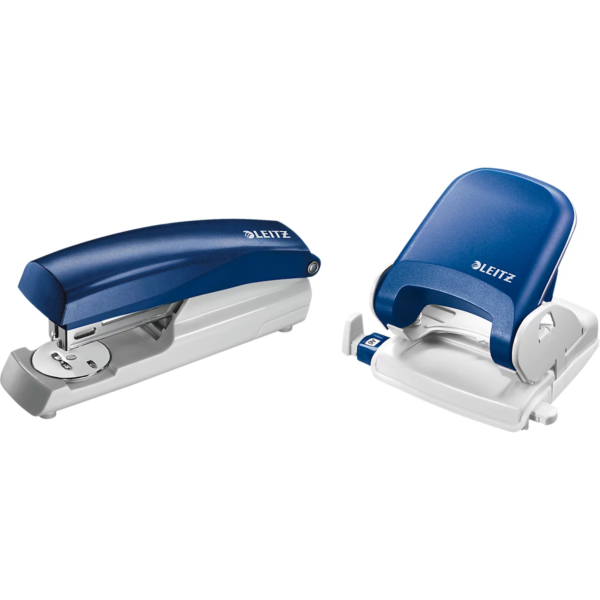 LEITZ® perforator 5005 + nietmachine 5500 SET, blauw