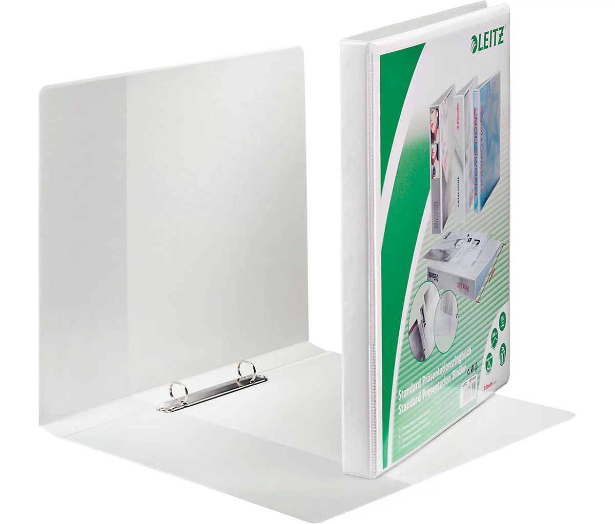 LEITZ® Präsentationsringbuch, DIN A4, 2-Ring-Mechanik, Rückenbreite 30 mm