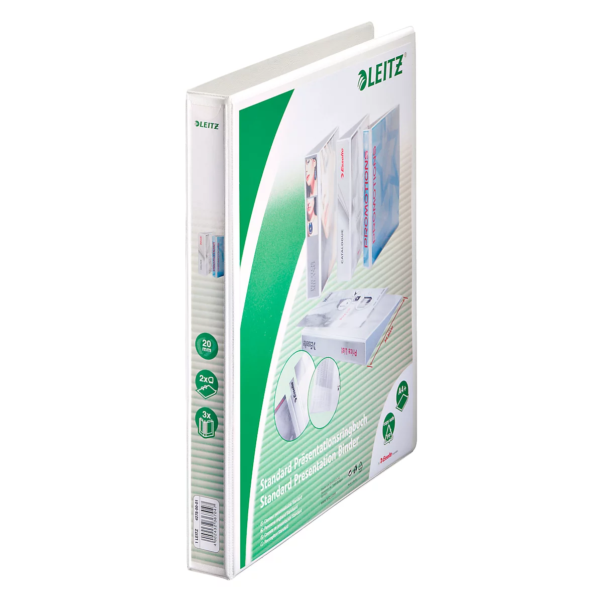 LEITZ® presentatieringmap, A4, 2-voudig ringmechanisme, rugbreedte 37 mm
