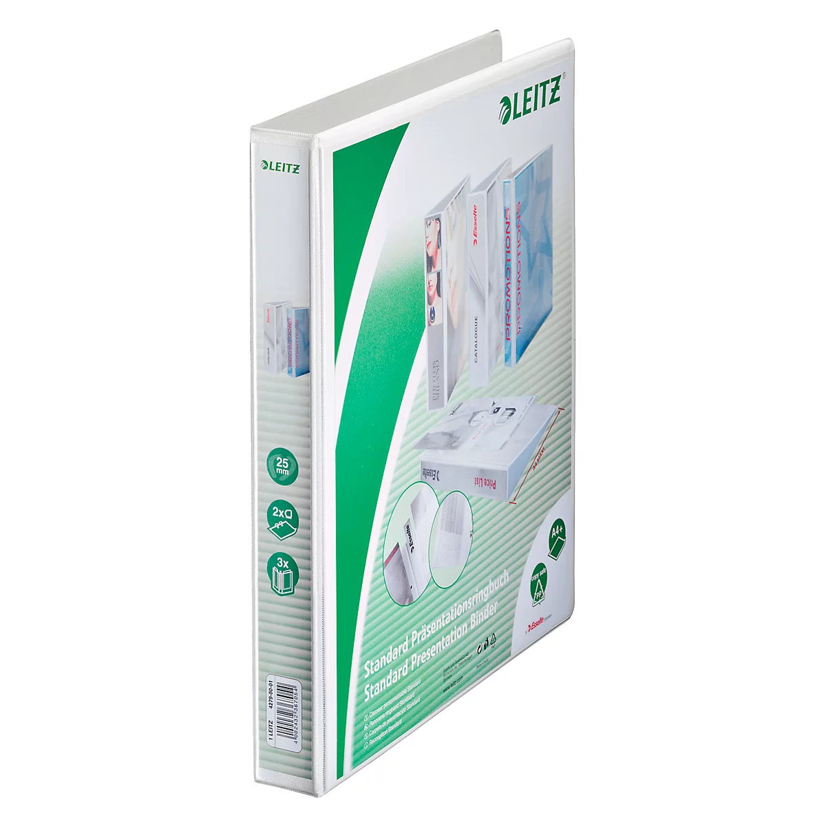 LEITZ® presentatieringmap, A4, 2-voudig ringmechanisme, rugbreedte 44 mm