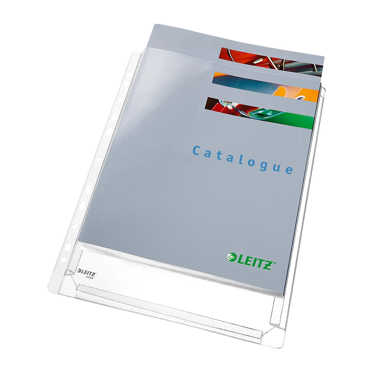 LEITZ Prospekthülle Maxi Standard, DIN A4, oben offen, 5 Stück