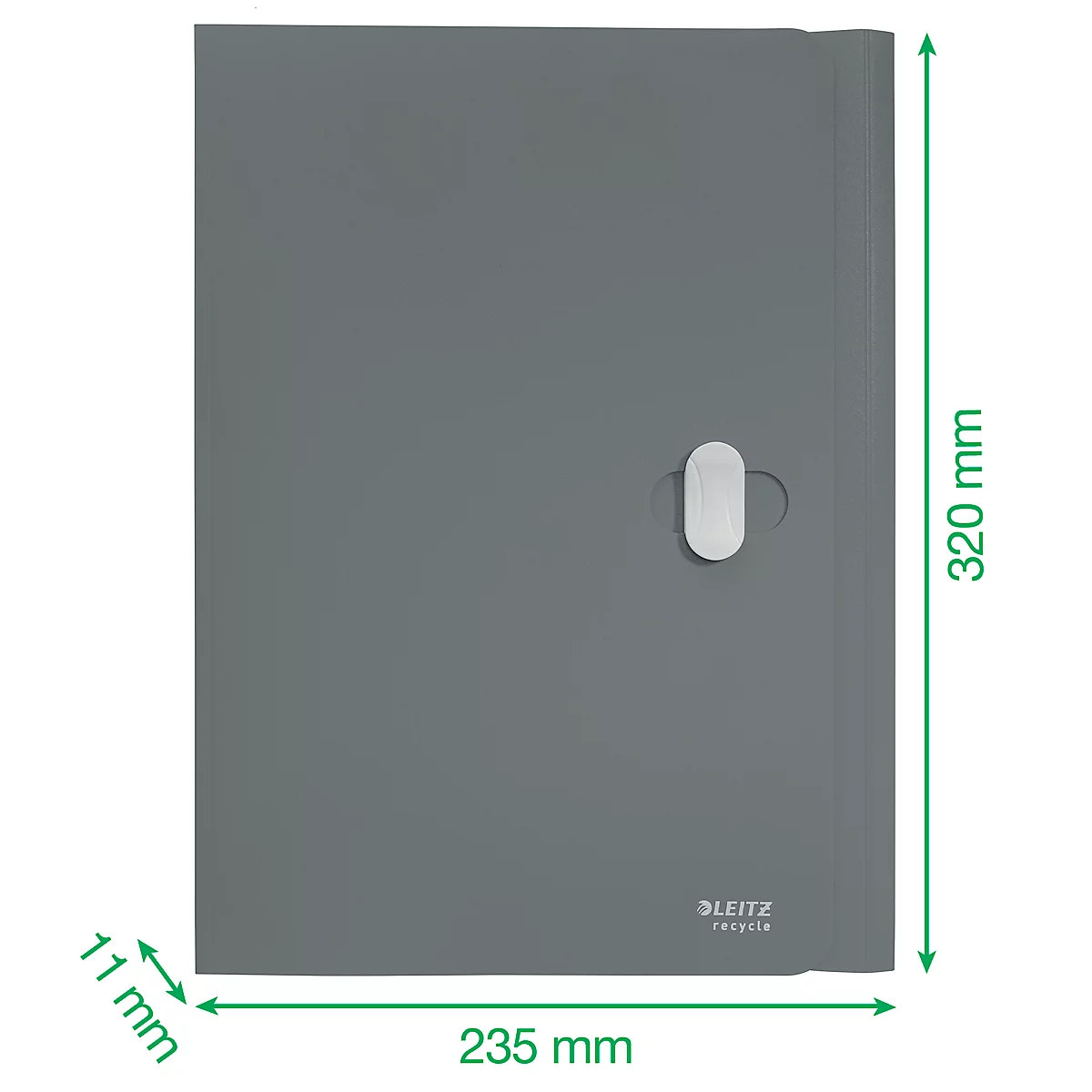 Leitz® Recycle documentenmap, A4, tot 150 vel, 3 kleppen, ondoorzichtig, 100% recyclebaar, Blauer Engel, kunststof, blauw