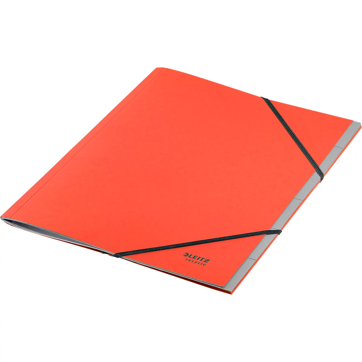 Leitz® Recycle map, A4, 6 vakken met blanco tabbladen, inhoudsopgave, elastieksluiting, 100% recyclebaar, karton, rood
