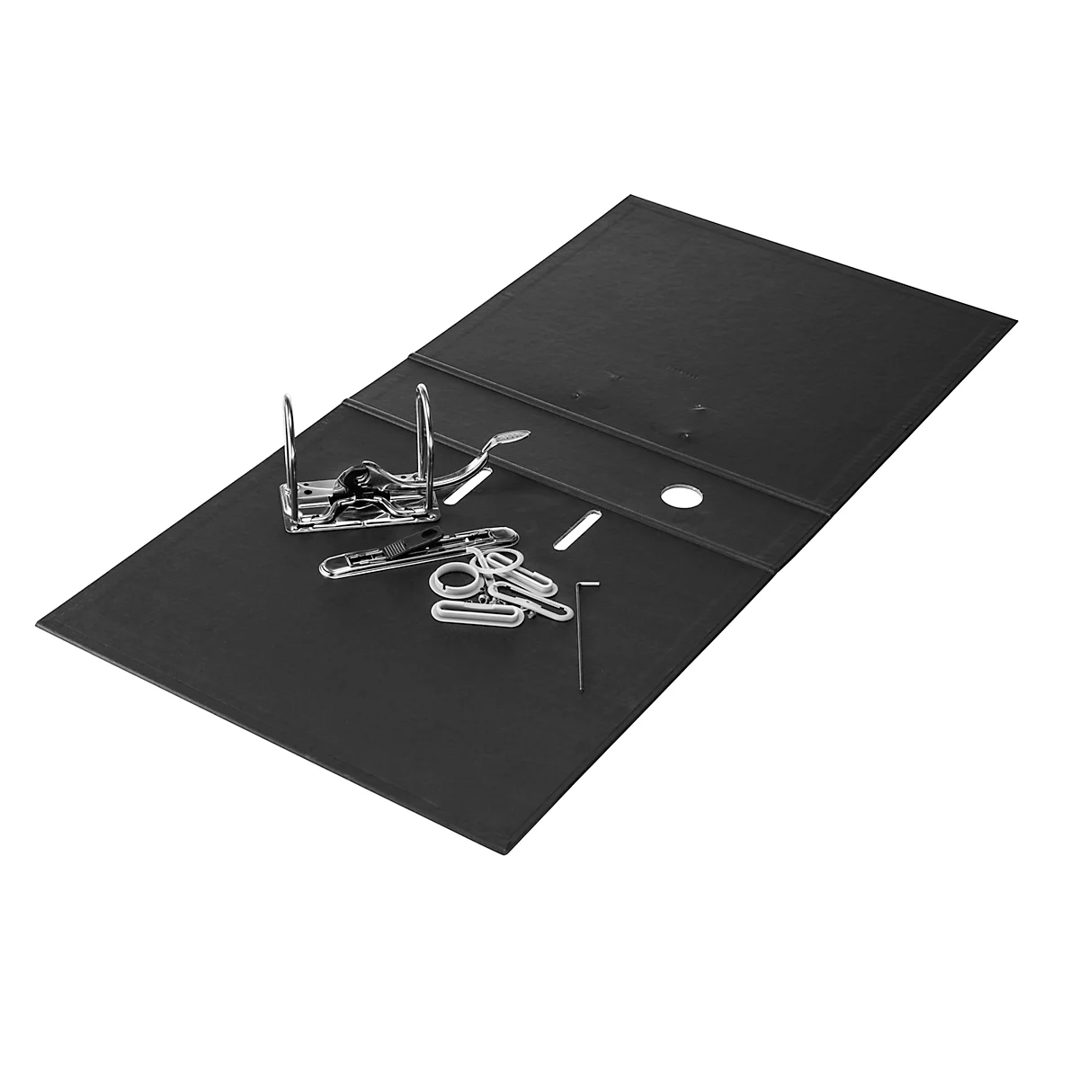 LEITZ® Recycle map, A4, rugbreedte 50 mm, 180° hefboommechanisme, rugetiket &amp; grijpgat, 100% recyclebaar, zwart.