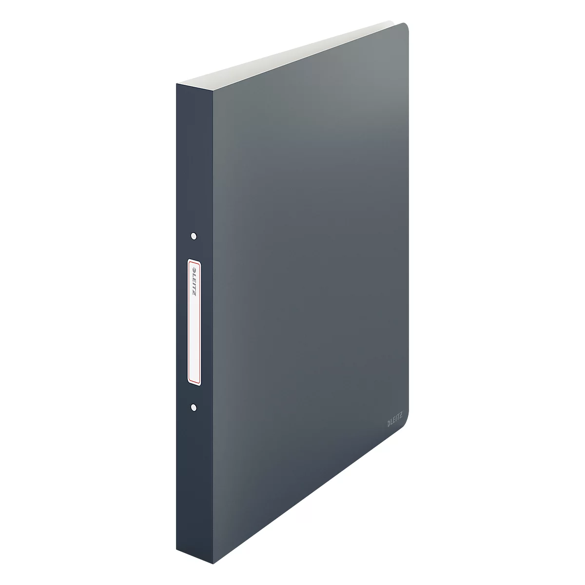 Leitz® Ringbuch Cosy, A4-Format, 2-Ring-Mechanik für bis zu 190 Blatt, mit Rückenschild, Polypropylen, grau