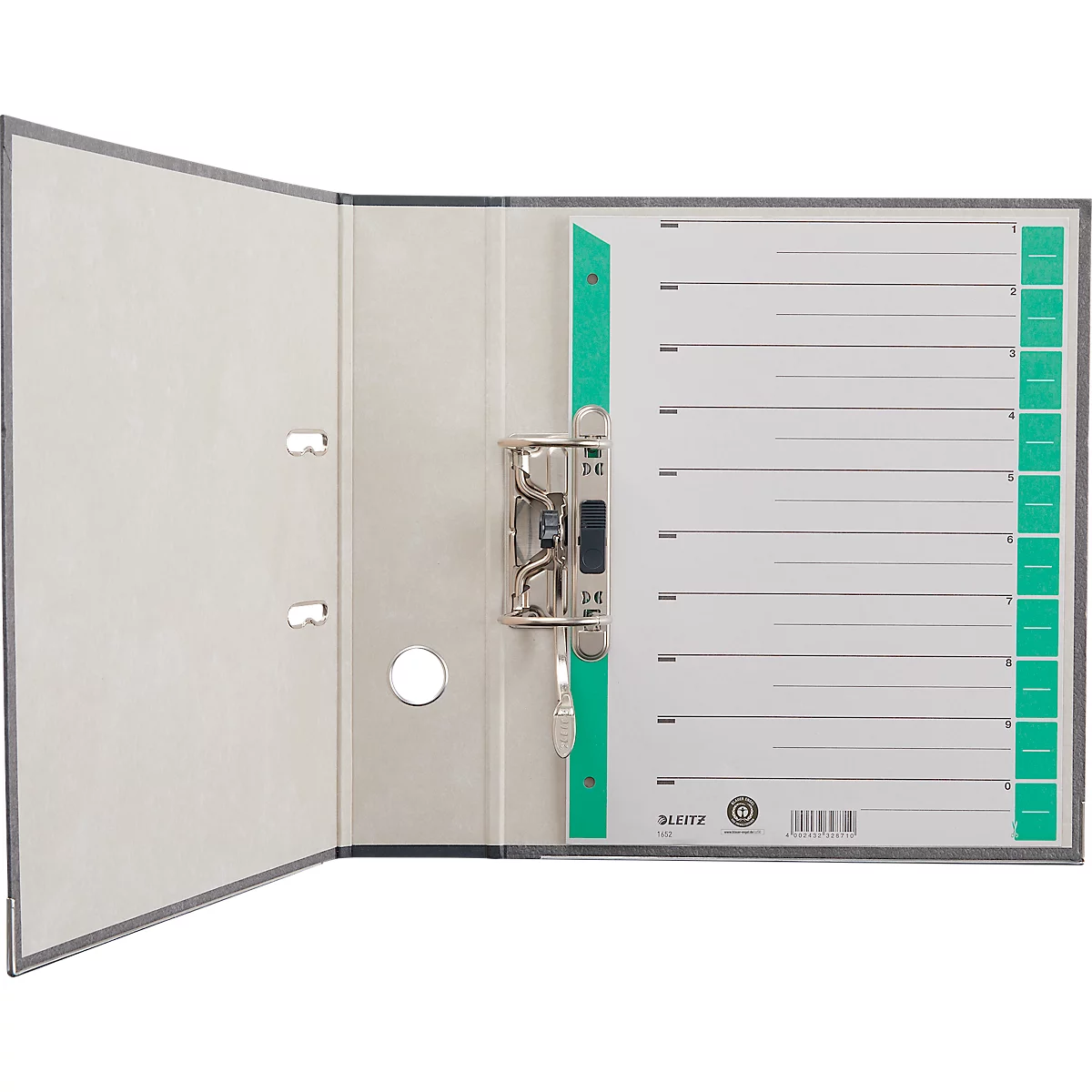 LEITZ® scheidingsbladen A4 1652, gebruik naar eigen inzicht, 25 stuks, groen