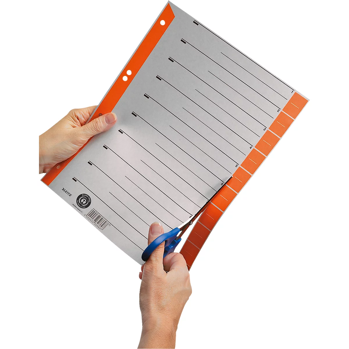 LEITZ® scheidingsbladen A4 1652, gebruik naar eigen inzicht, 25 stuks, rood