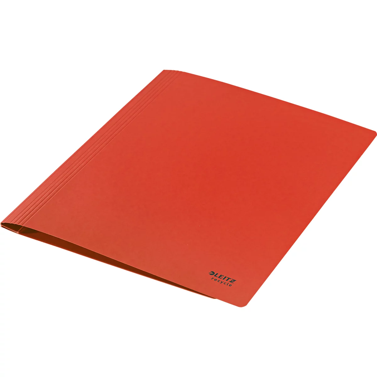 Leitz® Schnellhefter Recycle, Format A4, bis zu 250 Blatt, Heftmechanik, 100 % recycelbar, Blauer Engel, Recyclingkarton, rot