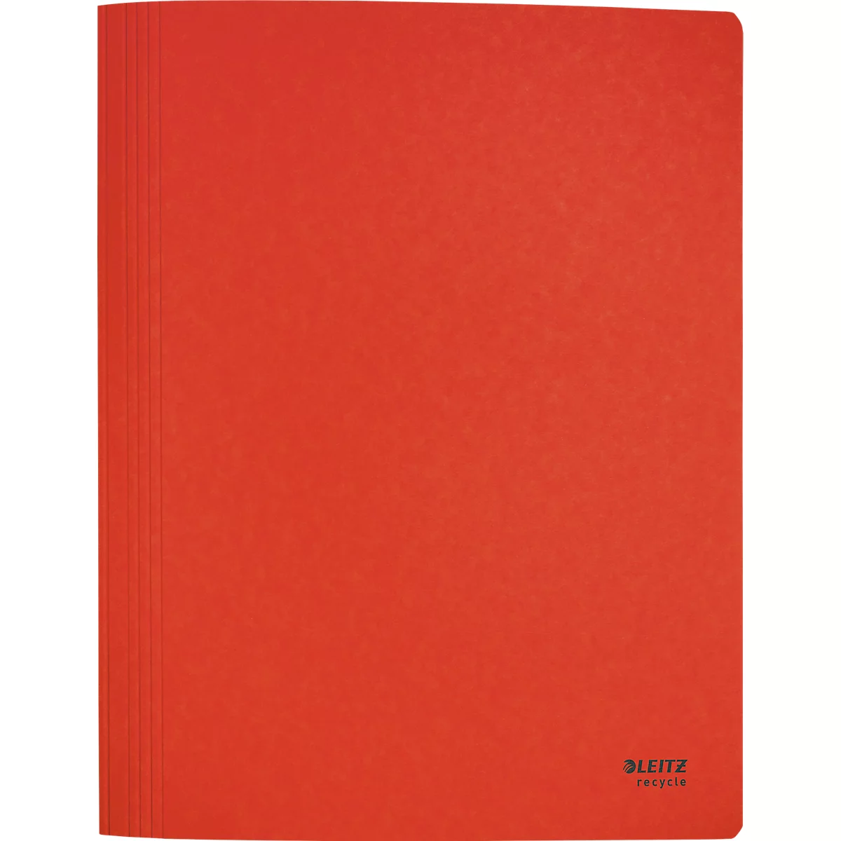 Leitz® Schnellhefter Recycle, Format A4, bis zu 250 Blatt, Heftmechanik, 100 % recycelbar, Blauer Engel, Recyclingkarton, rot