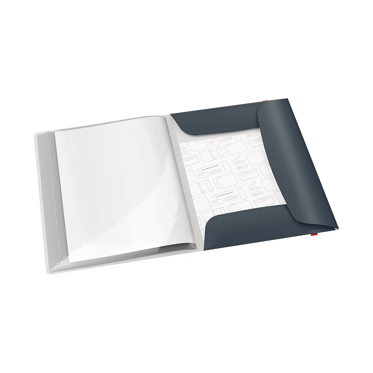 Leitz® showalbum Cosy, polypropyleen, A4 formaat, 20 transparante showtassen, grijs