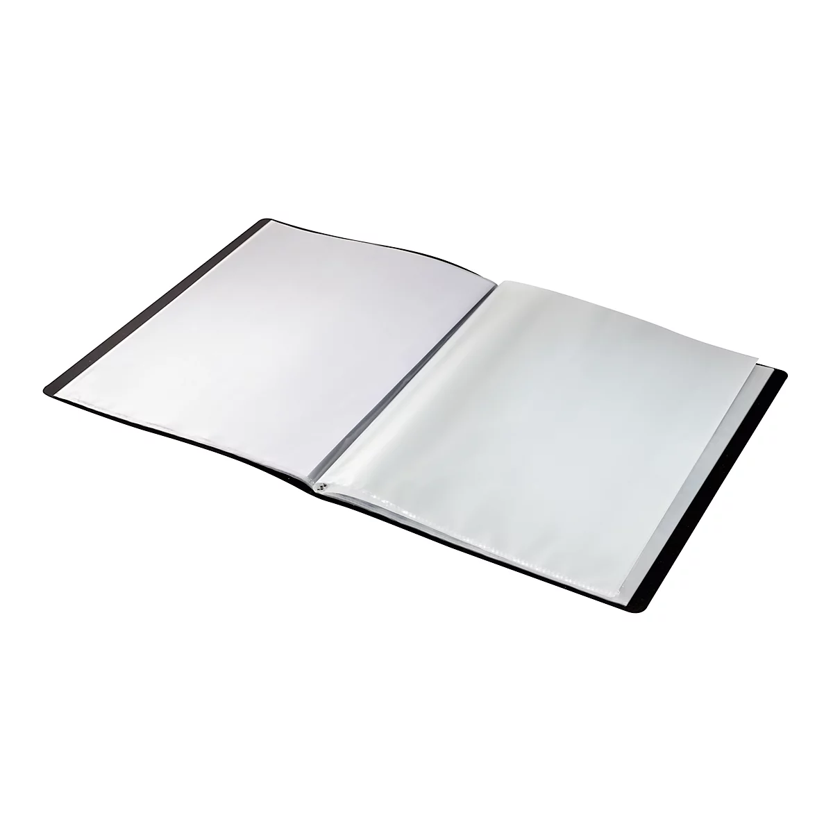 Leitz® Sichtbuch Recycle, A4, 40 dokumentenechte Sichthüllen, bis zu 2 Blatt/Hülle, Rückenschild, 100 % recycelbar, Kunststoff, schwarz