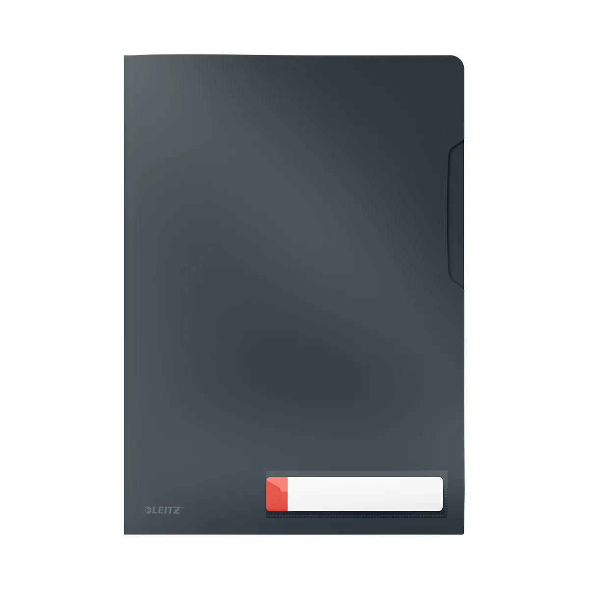 Leitz® Sichthülle Cosy Privacy, blickdicht, A4-Format, für bis zu 40 Blatt, mit Beschriftungsschild, 3 Stück, grau