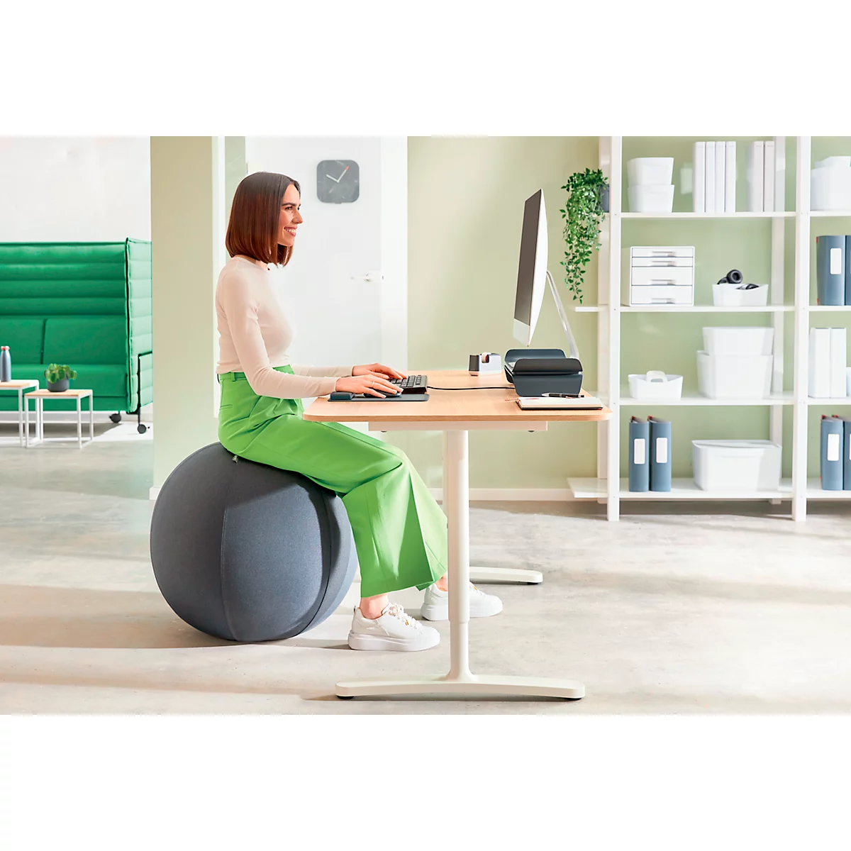 Leitz Sitzball Ergo Active, mit Anti-Wegroll-Design, ø 550 mm, dunkelgrau