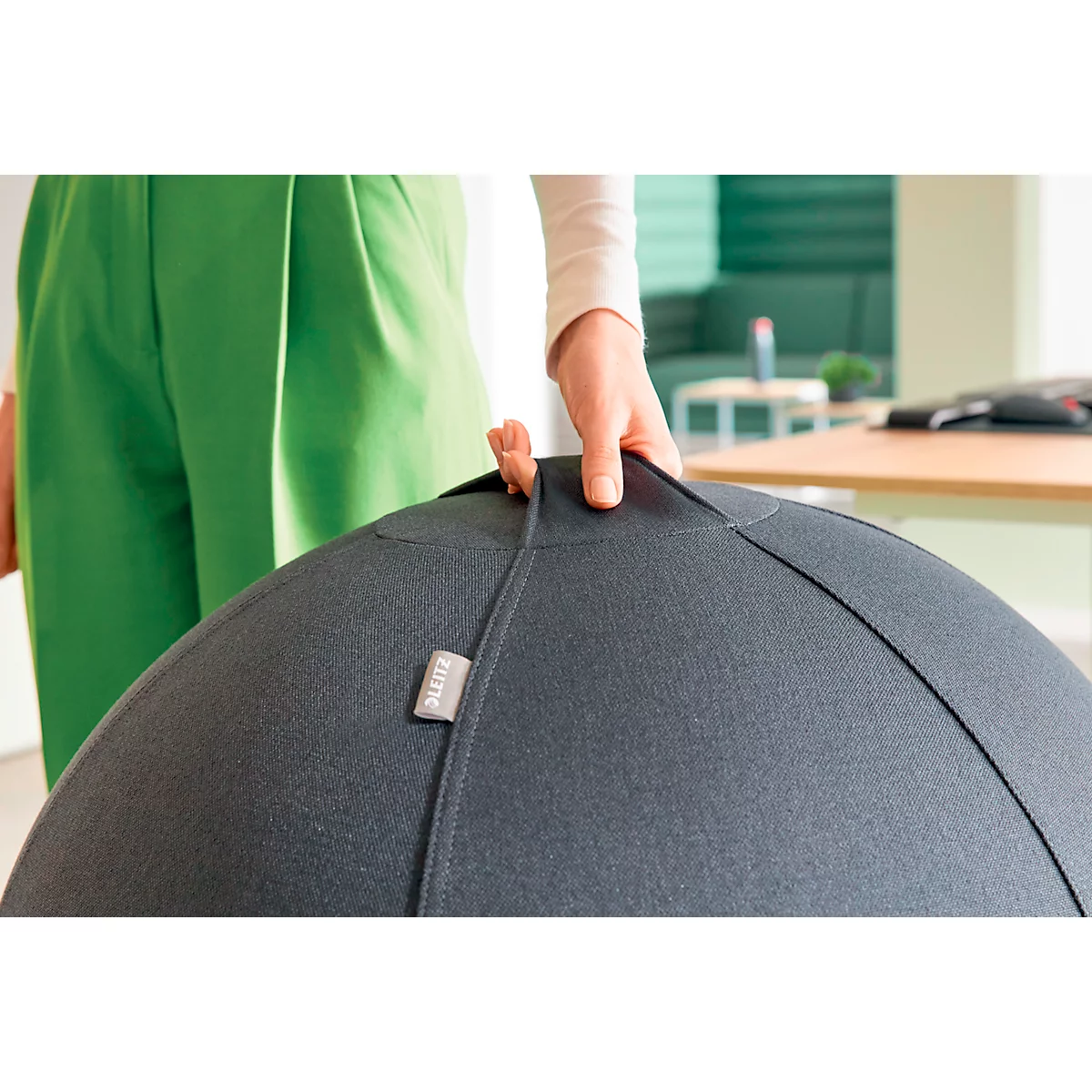 Leitz Sitzball Ergo Active, mit Anti-Wegroll-Design, ø 550 mm, dunkelgrau