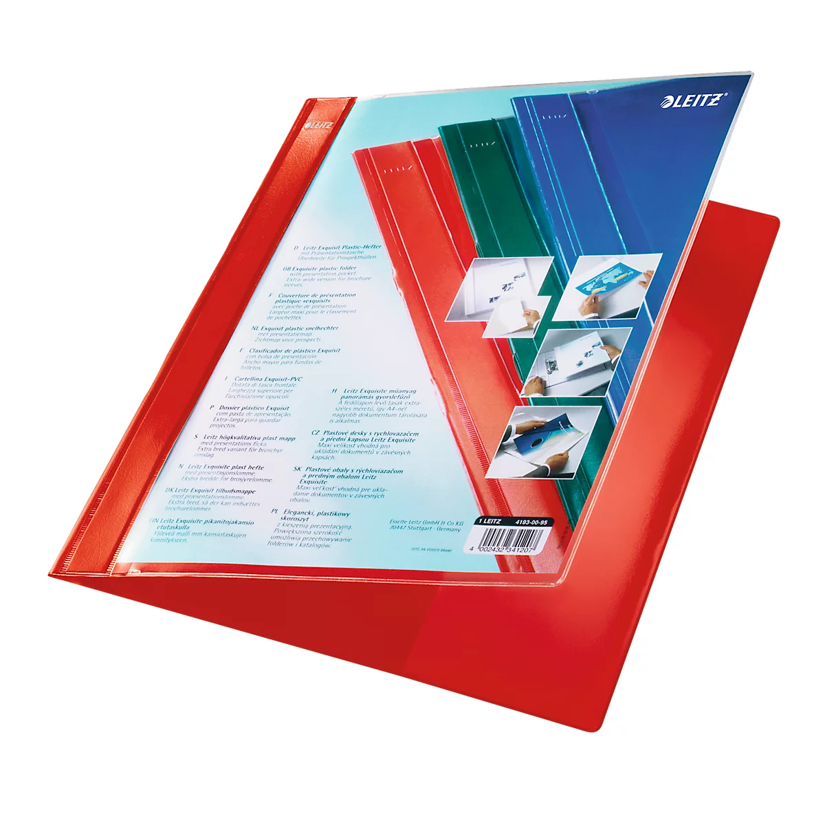 LEITZ® snelhechter Exquisit, A4, pvc, rood