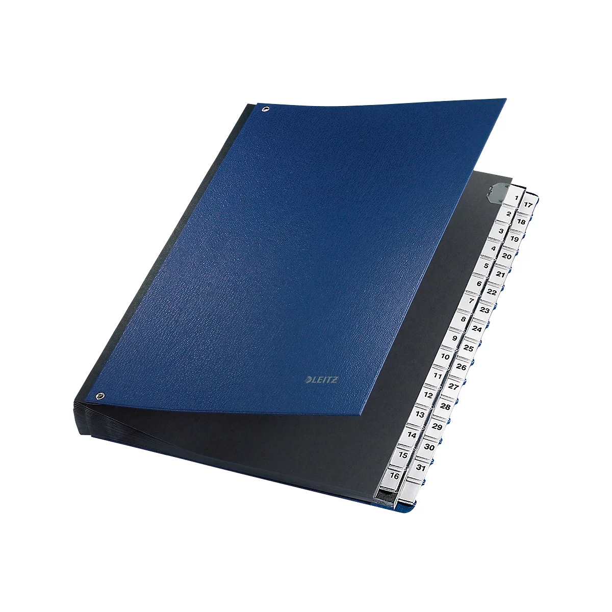 LEITZ® sorteermap, voor A4, numeriek, 31 waaiers, grijs karton, blauw