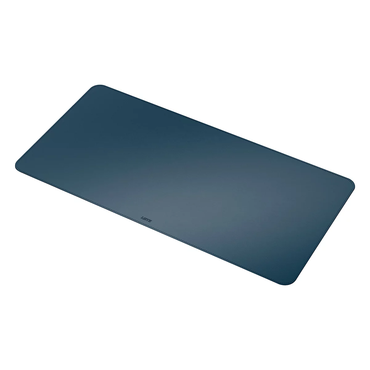 Tapis rectangulaire bleu foncé avec coins arrondis. Le texte "belkin" est affiché dans le coin inférieur droit.