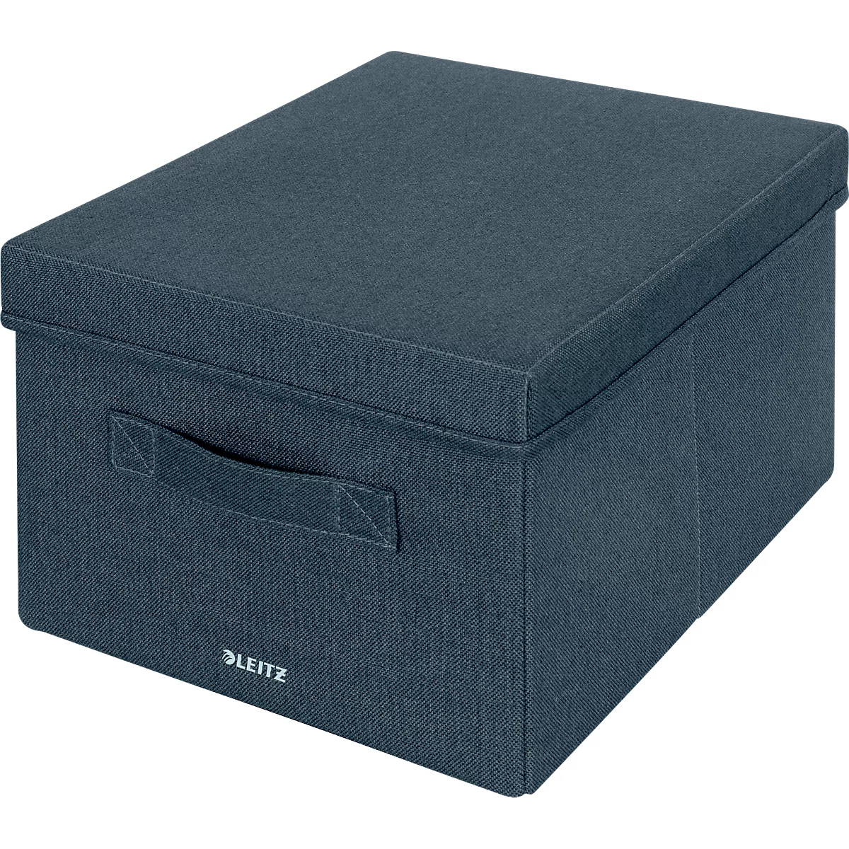 Leitz Stoff-Aufbewahrungsbox mit Deckel, klein, faltbar, 2er-Pack, 190 x 285 x 160 mm, samtgrau