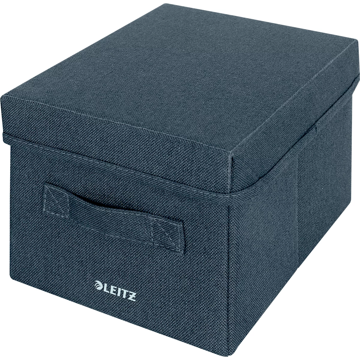 Leitz Stoff-Aufbewahrungsbox mit Deckel, klein, faltbar, 2er-Pack, 190 x 285 x 160 mm, samtgrau
