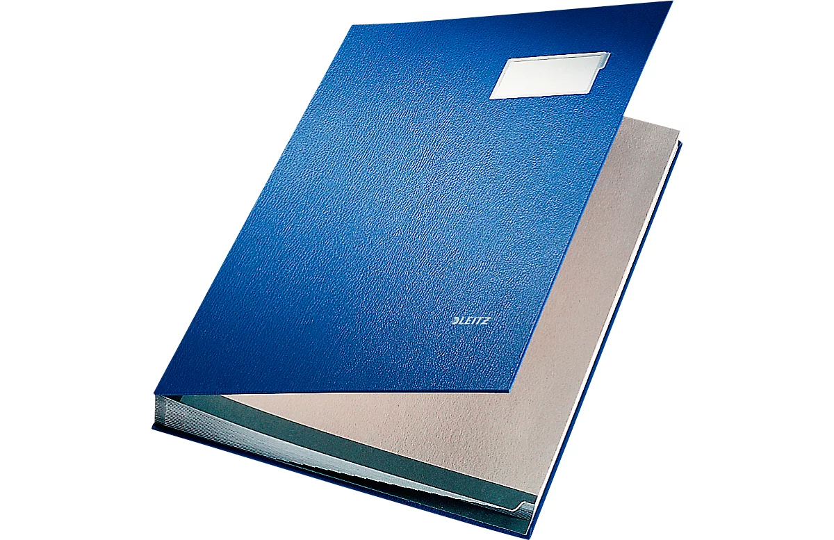 LEITZ Unterschriftenmappe A4, 20 Fächer, Karton/Polypropylen, blau