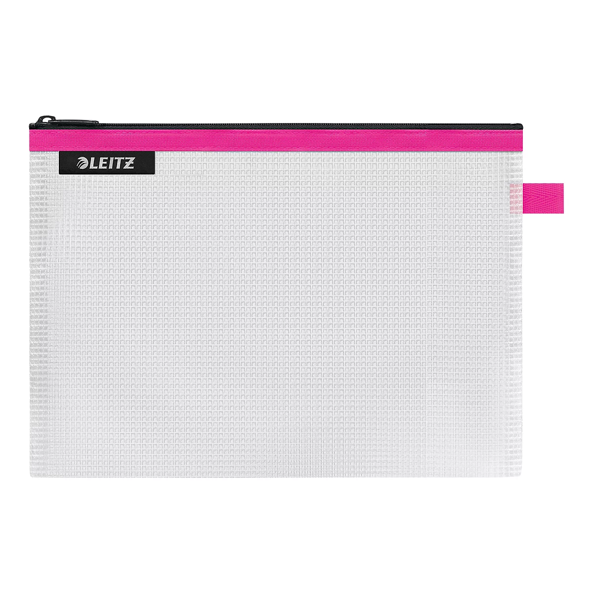 Leitz WOW Traveller sac à fermeture éclair, hydrofuge, matériau transparent, taille M, rose