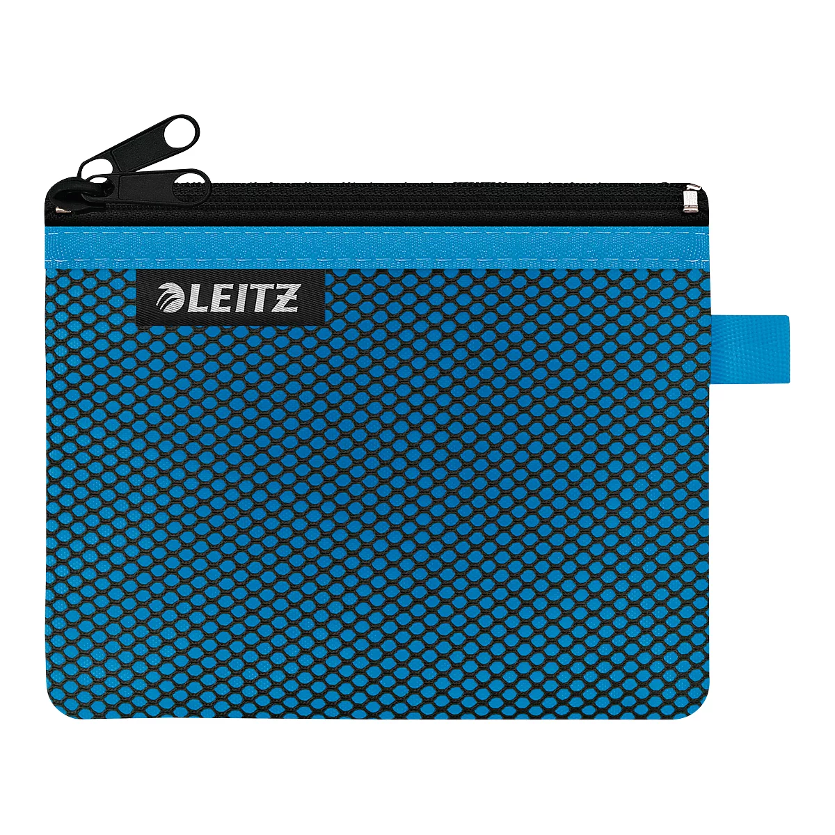 Leitz WOW Traveller Zip-Beutel, durchsichtiges Netzfach & blickdichtes Fach, Größe S, grün