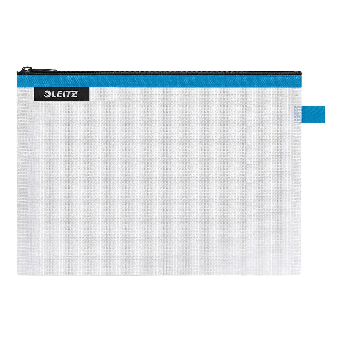 Leitz WOW Traveller Zip-Beutel, wasserabweisend, durchsichtiges Material, Größe M, blau