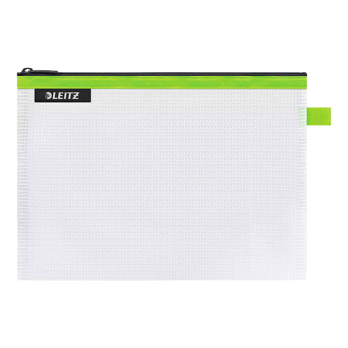 Leitz WOW Traveller Zip-Beutel, wasserabweisend, durchsichtiges Material, Größe M, grün