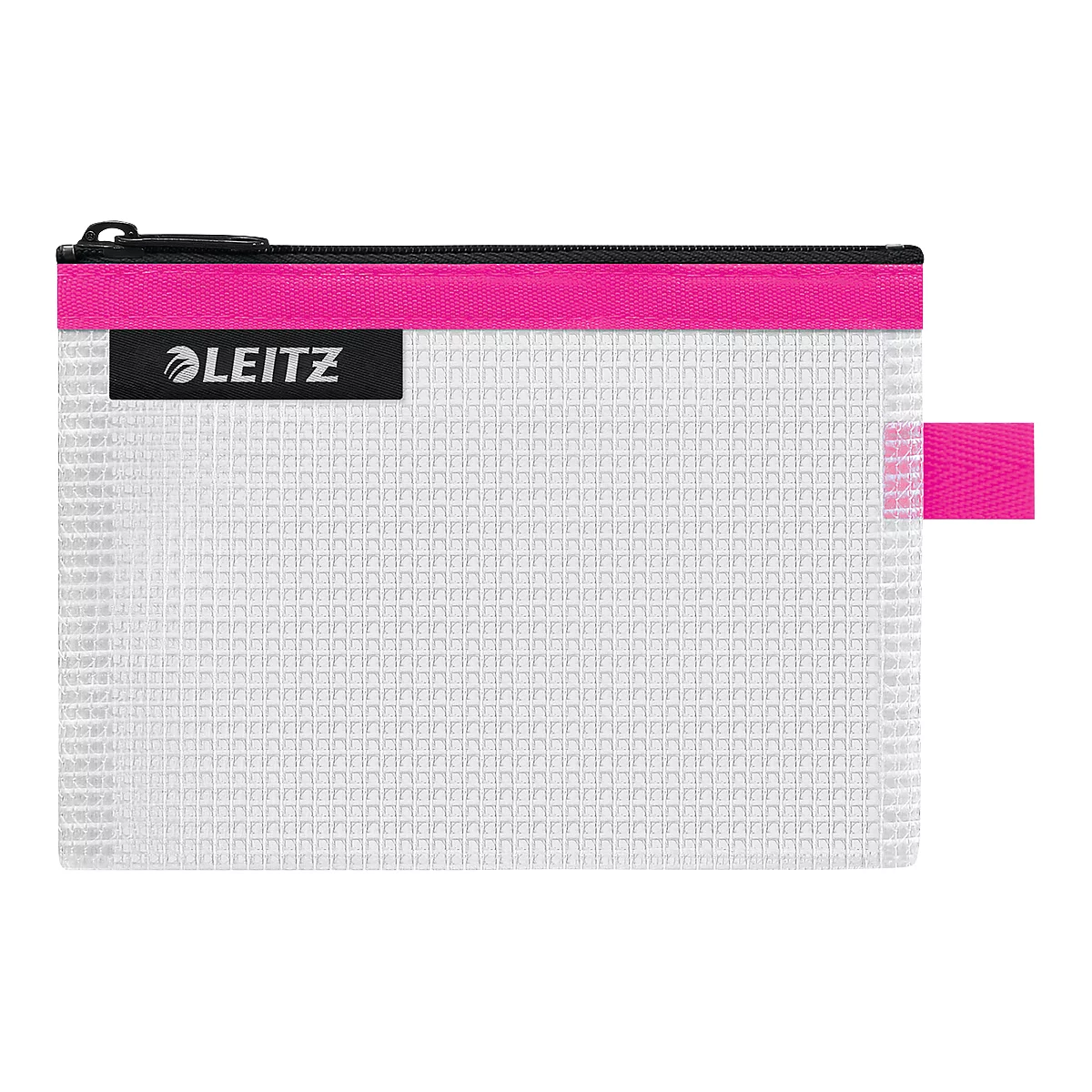 Leitz WOW Traveller Zip-Beutel, wasserabweisend, durchsichtiges Material, Größe S, pink