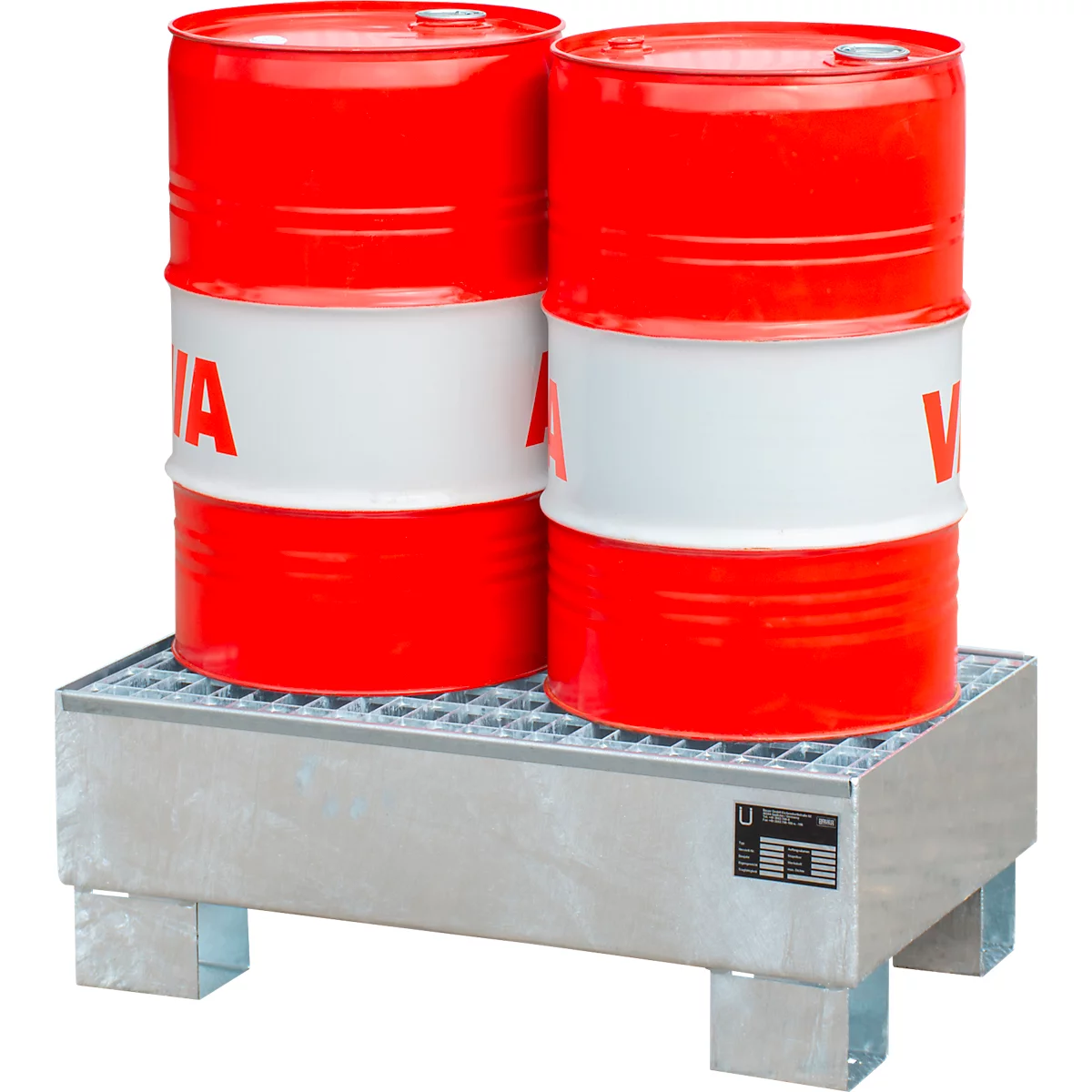 Lekbak AW 60-1/M - B 500 x L 800 x H 290 mm - 61 l - gegalvaniseerd