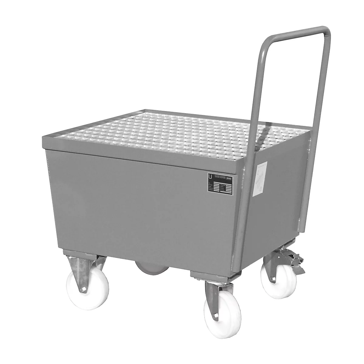 Lekbak type AW-F1, verrijdbaar, grijs RAL7005
