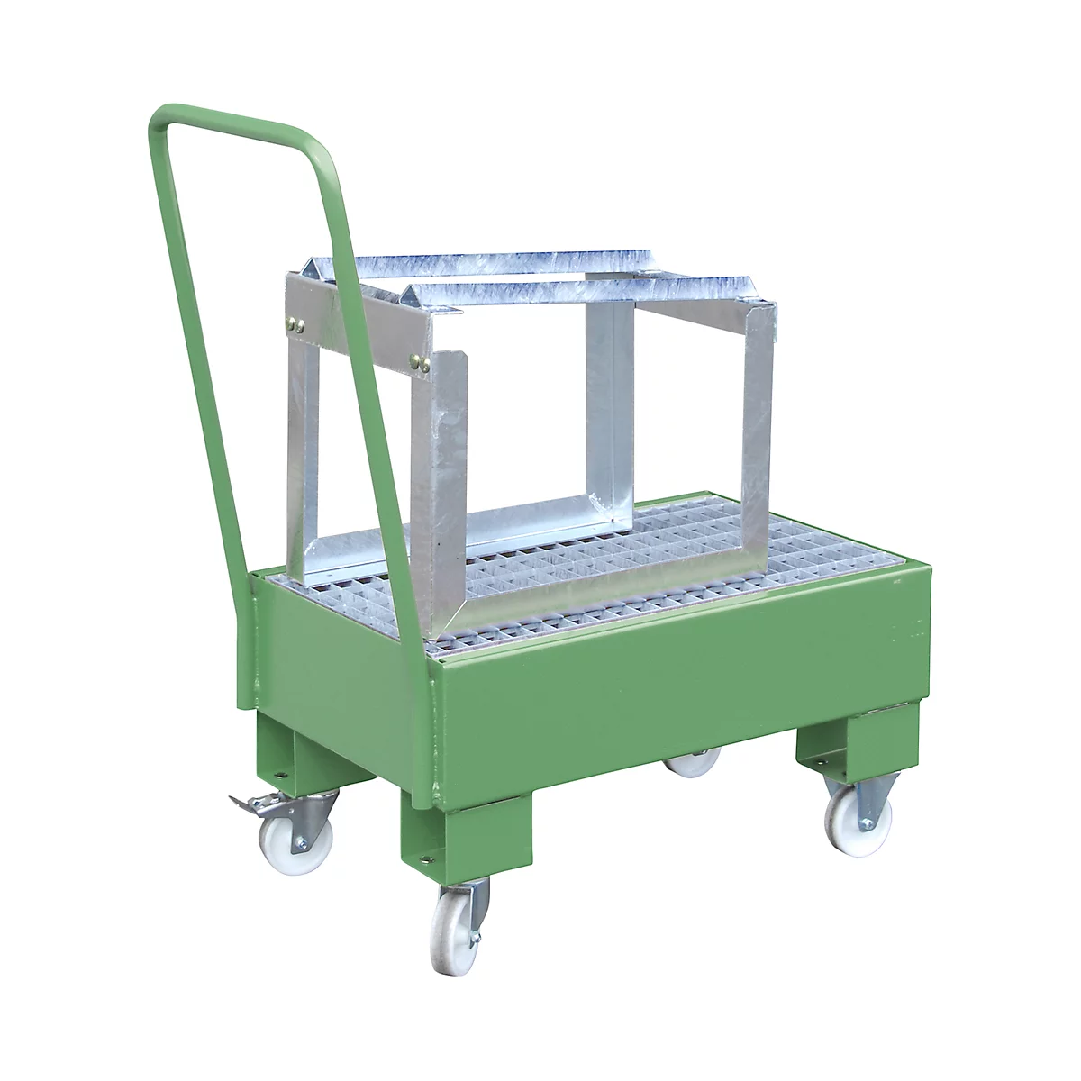 Lekbak, Type AW60-1 SRF, verrijdbaar, groen RAL6011