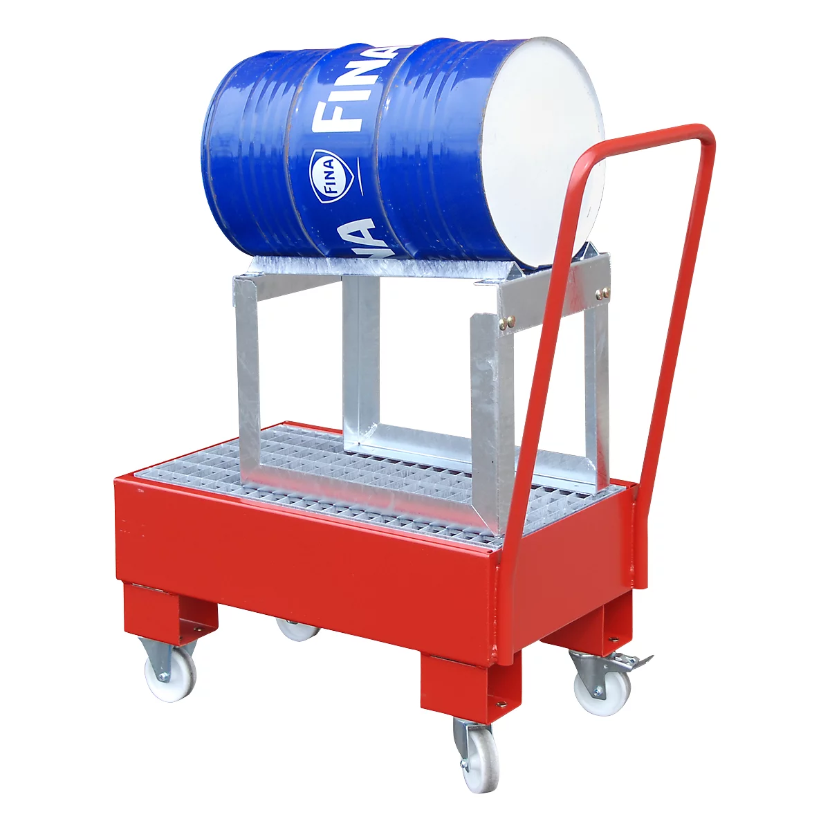 Lekbak, Type AW60-1 SRF, verrijdbaar, rood RAL3000
